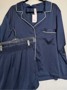 Auden Elastic Drawstring Layered-Hem 2 piece Pajamas